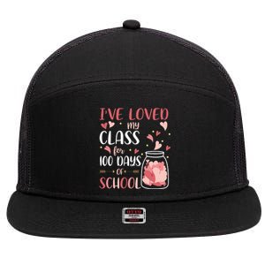 I've Loved My Class For 100 Days Of School Valentines 7 Panel Mesh Trucker Snapback Hat