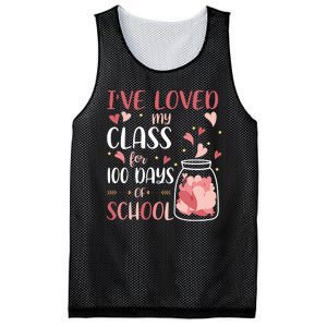 I've Loved My Class For 100 Days Of School Valentines Mesh Reversible Basketball Jersey Tank