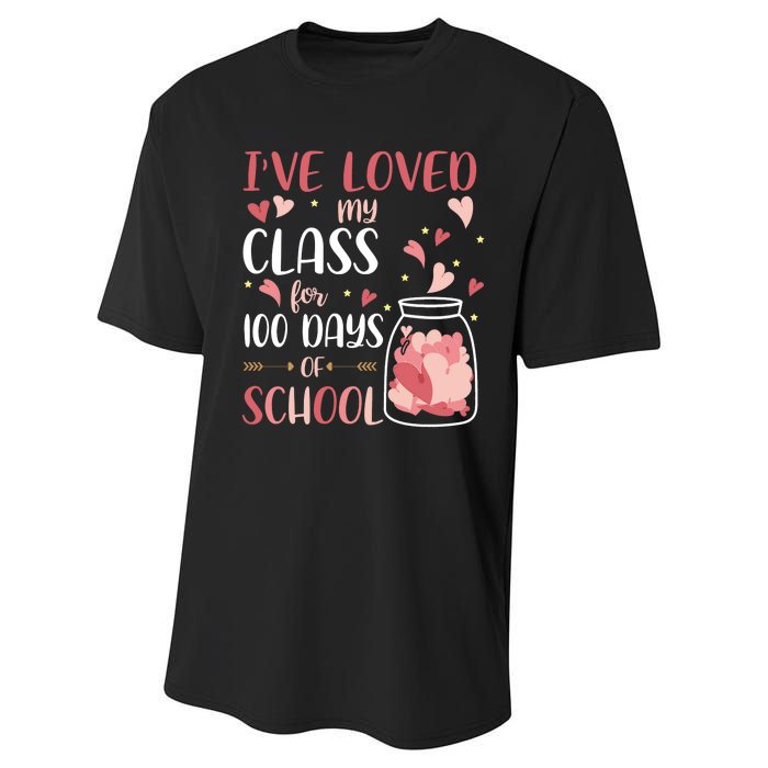 I've Loved My Class For 100 Days Of School Valentines Performance Sprint T-Shirt