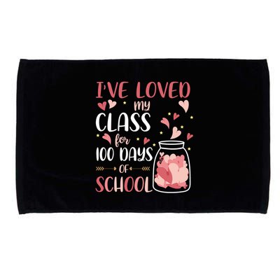 I've Loved My Class For 100 Days Of School Valentines Microfiber Hand Towel
