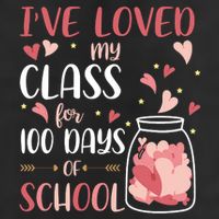 I've Loved My Class For 100 Days Of School Valentines Microfiber Hand Towel