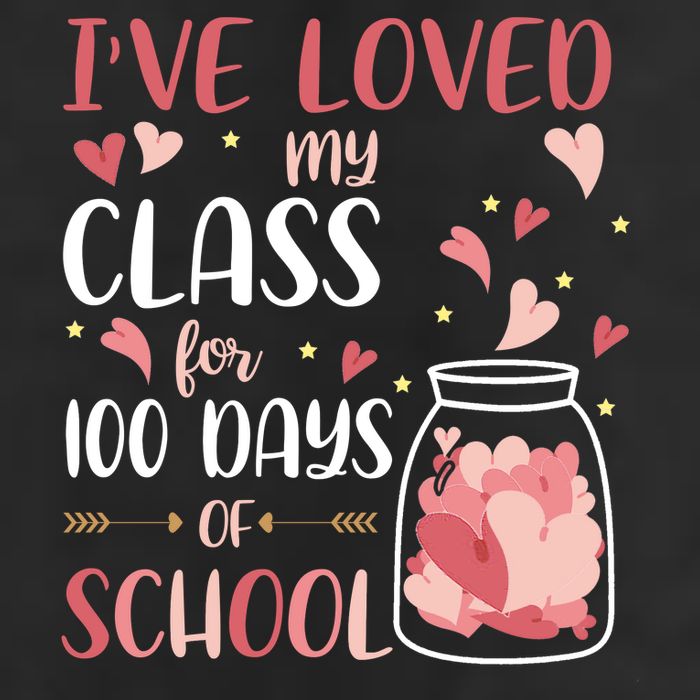I've Loved My Class For 100 Days Of School Valentines Microfiber Hand Towel