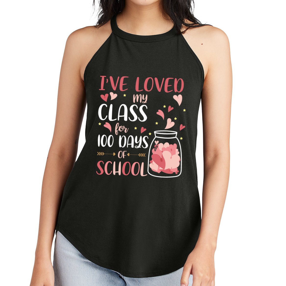 I've Loved My Class For 100 Days Of School Valentines Women's Perfect Tri Rocker Tank