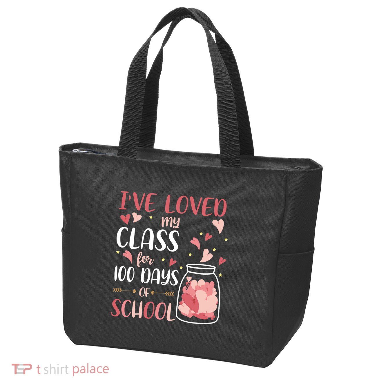 I've Loved My Class For 100 Days Of School Valentines Zip Tote Bag