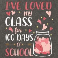 I've Loved My Class For 100 Days Of School Valentines Cotton Canvas Backpack