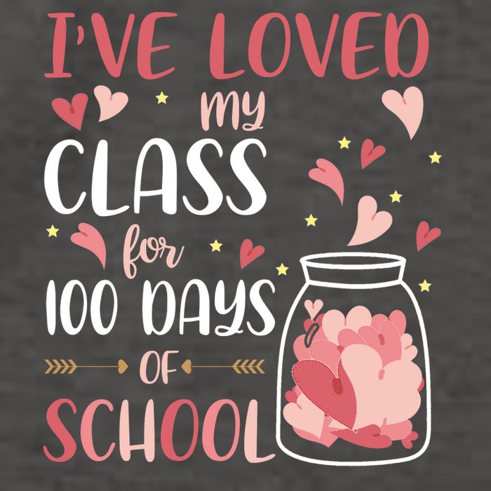 I've Loved My Class For 100 Days Of School Valentines Vector Backpack