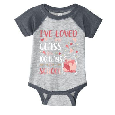 I've Loved My Class For 100 Days Of School Valentines Infant Baby Jersey Bodysuit