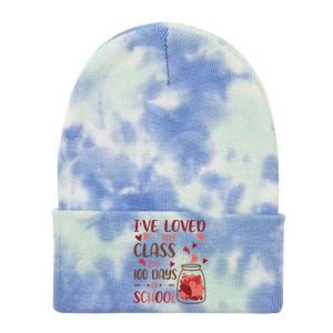 I've Loved My Class For 100 Days Of School Valentines Tie Dye 12in Knit Beanie