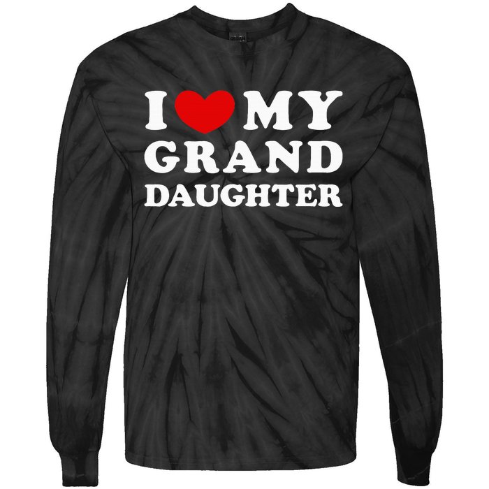 I Love My Granddaughter Tie-Dye Long Sleeve Shirt