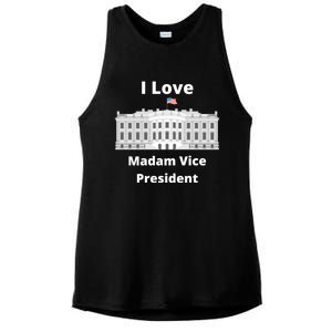 I Love Madam Vice President Gift Ladies PosiCharge Tri-Blend Wicking Tank