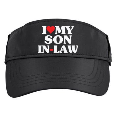 I Love My Son In Law Heart Funny Adult Drive Performance Visor