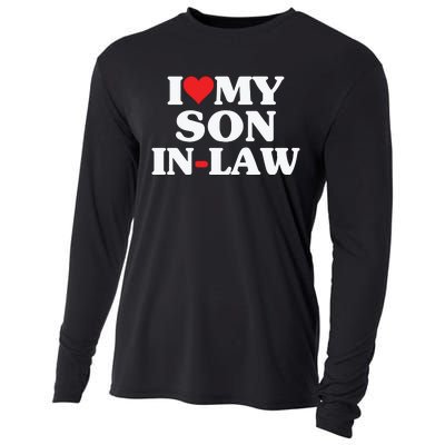 I Love My Son In Law Heart Funny Cooling Performance Long Sleeve Crew