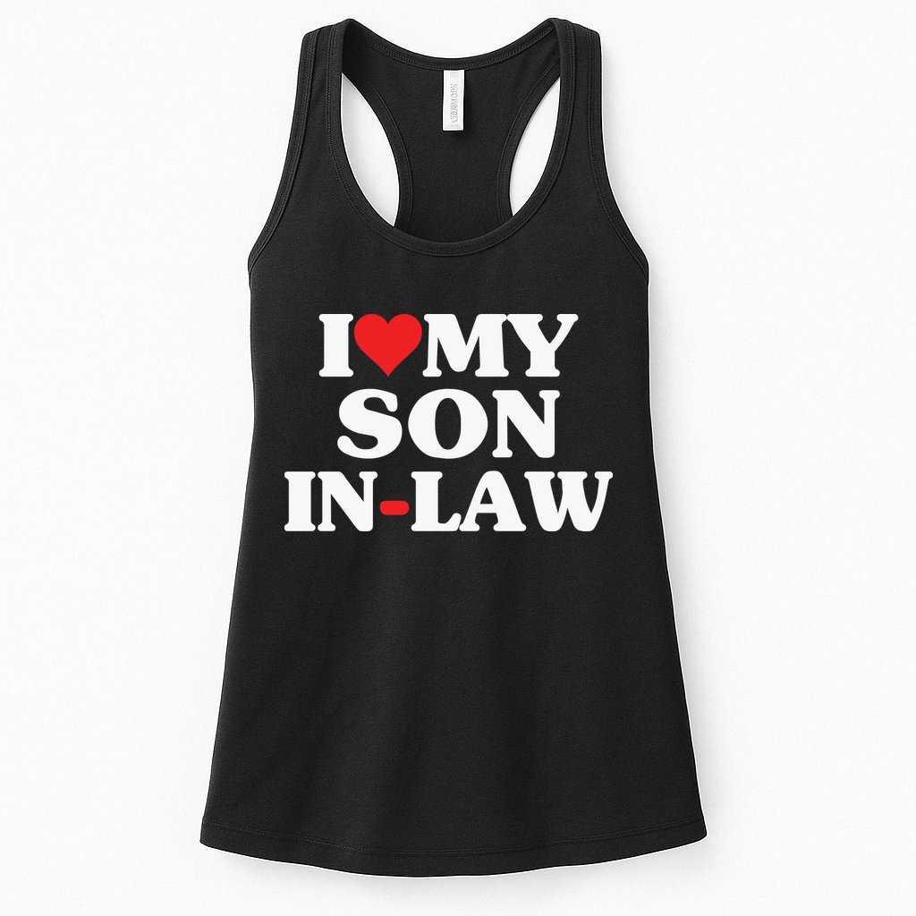 I Love My Son In Law Heart Funny Womens Tank Top