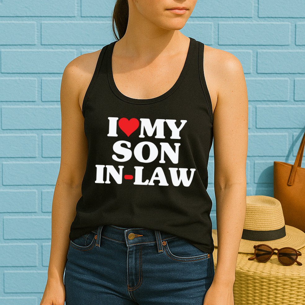 I Love My Son In Law Heart Funny Womens Tank Top