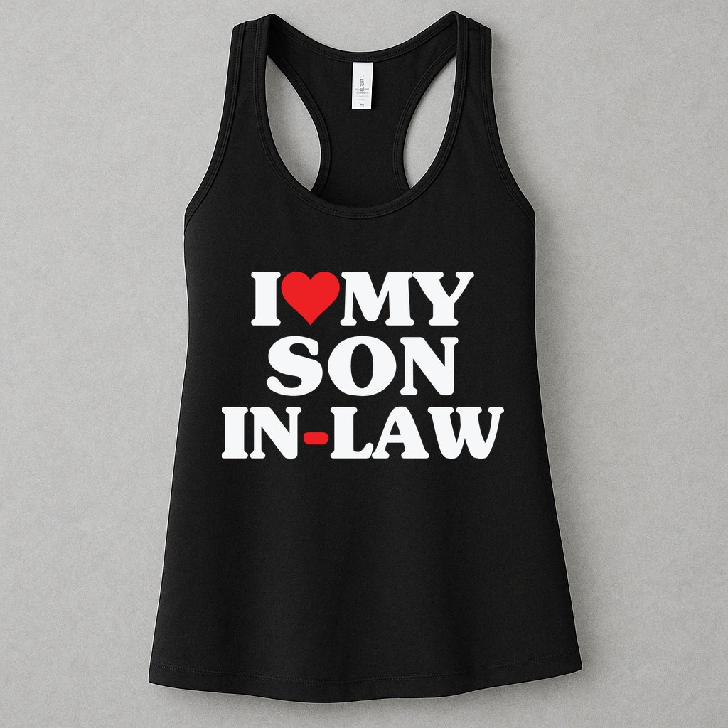 I Love My Son In Law Heart Funny Womens Tank Top