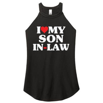 I Love My Son In Law Heart Funny Women's Perfect Tri Rocker Tank