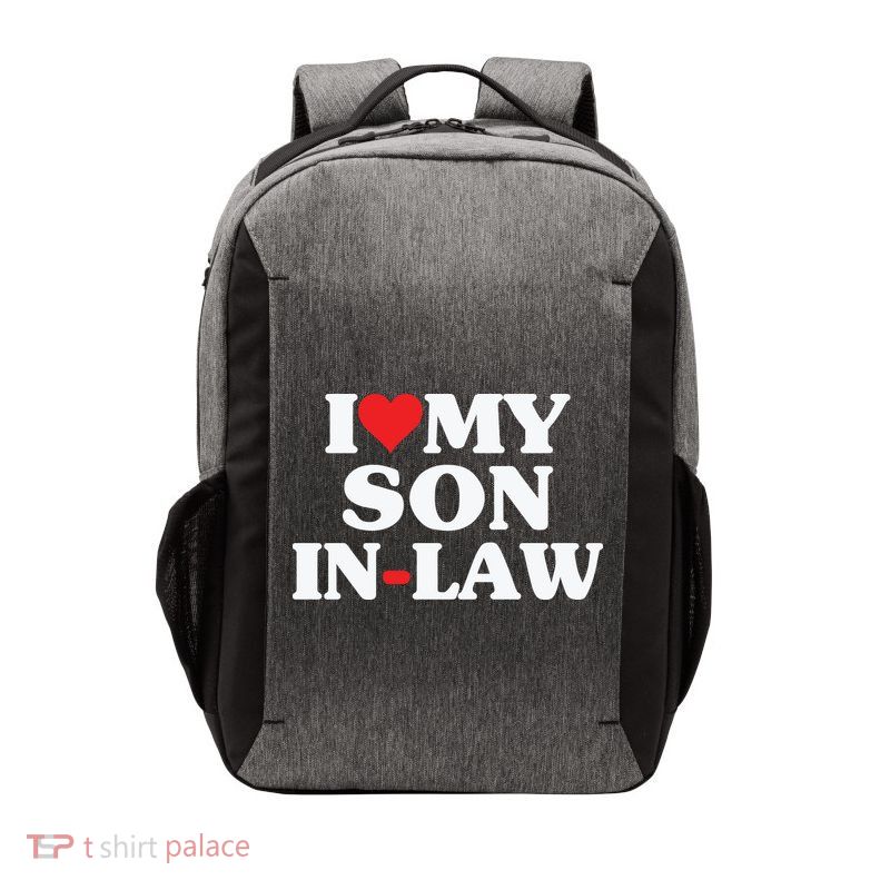 I Love My Son In Law Heart Funny Vector Backpack