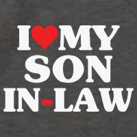 I Love My Son In Law Heart Funny Vector Backpack