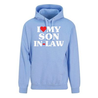 I Love My Son In Law Heart Funny Unisex Surf Hoodie