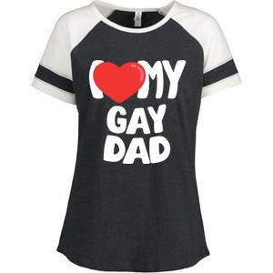 I Love My Dad Cool Gift Enza Ladies Jersey Colorblock Tee