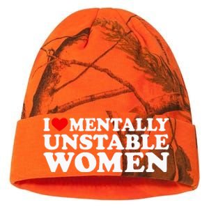 I Love Mentally Unstable Women I Heart Unstable Women Kati Licensed 12" Camo Beanie