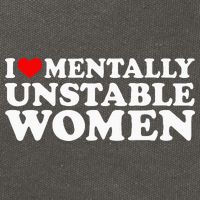 I Love Mentally Unstable Women I Heart Unstable Women Cotton Canvas Backpack