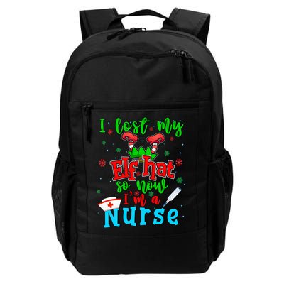 I Lost My Elf Hat So Now Im A Nurse Funny Christmas Elf Funny Gift Backpack
