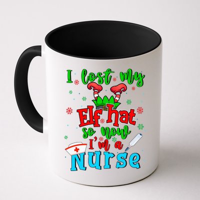 I Lost My Elf Hat So Now Im A Nurse Funny Christmas Elf Funny Gift Mug