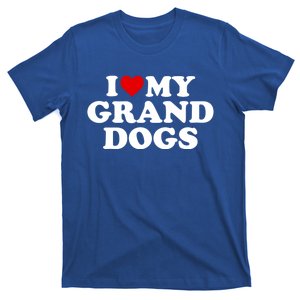 I Love My Grand Dogs Gift Red Heart Great Gift T-Shirt