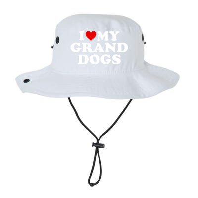 I Love My Grand Dogs Gift Red Heart Great Gift Legacy Cool Fit Booney Bucket Hat