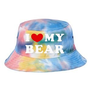 I Love My Bear I Heart My Bear Tie Dye Newport Bucket Hat