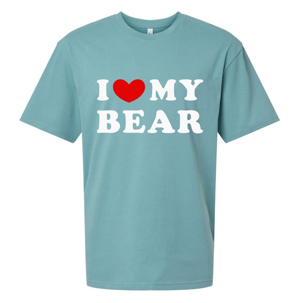I Love My Bear I Heart My Bear Sueded Cloud Jersey T-Shirt