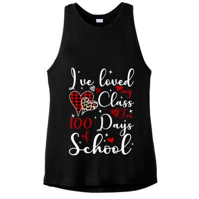 I've Loved My Class For 100 Days Of School Valentine Hearts Ladies PosiCharge Tri-Blend Wicking Tank