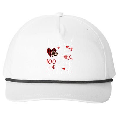 I've Loved My Class For 100 Days Of School Valentine Hearts Snapback Five-Panel Rope Hat