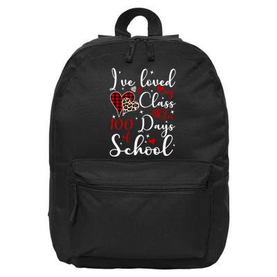 I've Loved My Class For 100 Days Of School Valentine Hearts 16 in Basic Backpack