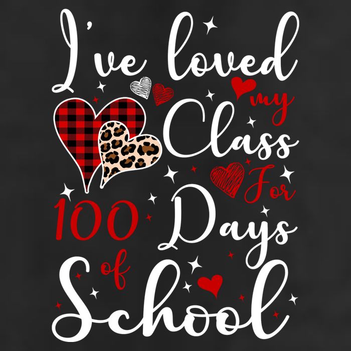 I've Loved My Class For 100 Days Of School Valentine Hearts 25L Jumbo Tote