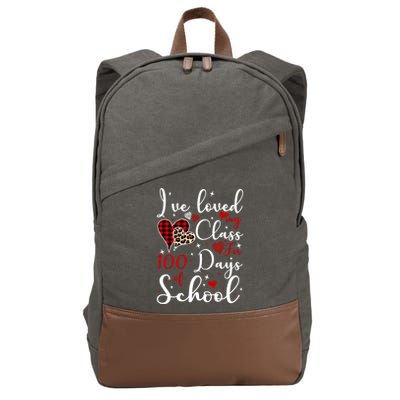 I've Loved My Class For 100 Days Of School Valentine Hearts Cotton Canvas Backpack