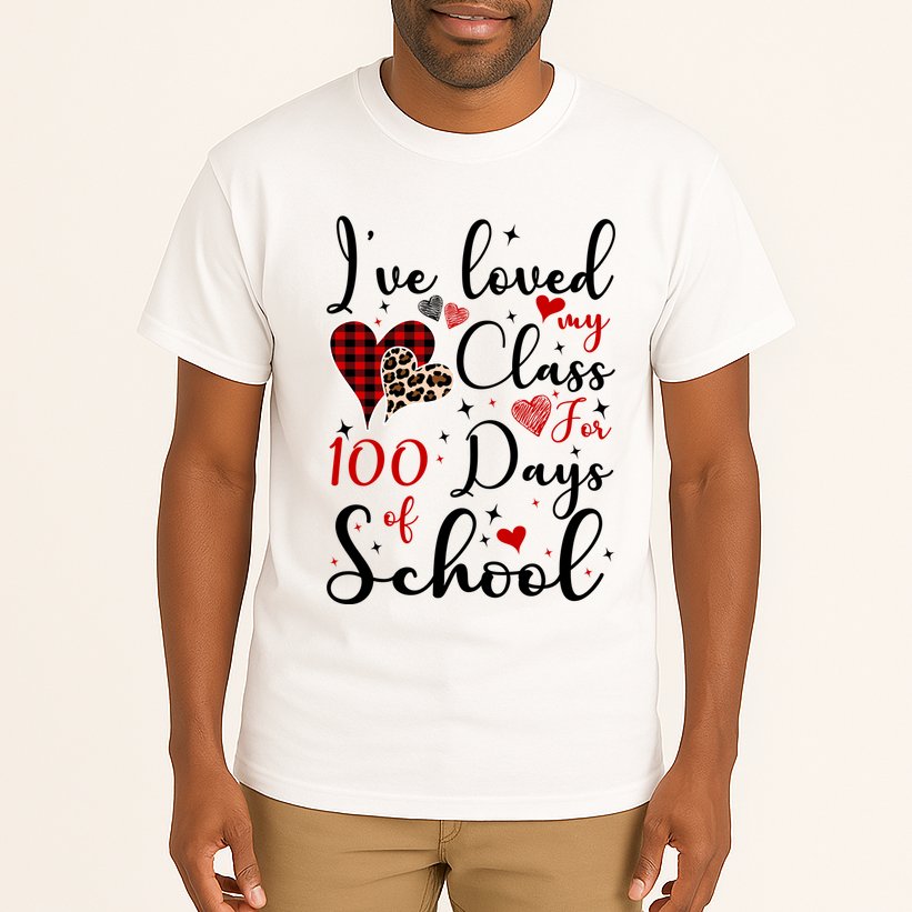 I've Loved My Class For 100 Days Of School Valentine Hearts Tall T-Shirt