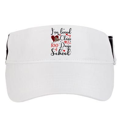 I've Loved My Class For 100 Days Of School Valentine Hearts Adult Drive Performance Visor