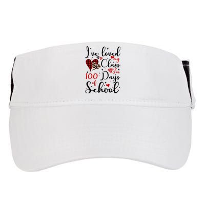 I've Loved My Class For 100 Days Of School Valentine Hearts Adult Drive Performance Visor