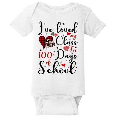 I've Loved My Class For 100 Days Of School Valentine Hearts Baby Bodysuit