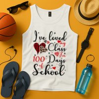 I've Loved My Class For 100 Days Of School Valentine Hearts Tank Top