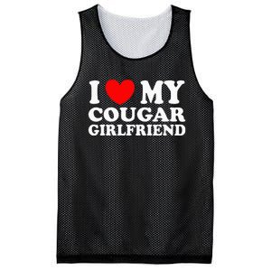 I Love My Cougar Girlfriend I Heart My Cougar Girlfriend Gf Mesh Reversible Basketball Jersey Tank