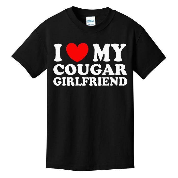 I Love My Cougar Girlfriend I Heart My Cougar Girlfriend Gf Kids T-Shirt