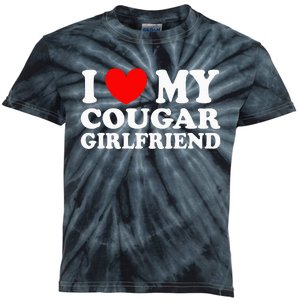 I Love My Cougar Girlfriend I Heart My Cougar Girlfriend Gf Kids Tie-Dye T-Shirt