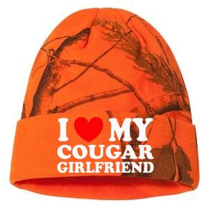 I Love My Cougar Girlfriend I Heart My Cougar Girlfriend Gf Kati Licensed 12" Camo Beanie