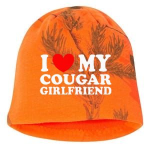 I Love My Cougar Girlfriend I Heart My Cougar Girlfriend Gf Kati - Camo Knit Beanie