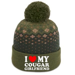 I Love My Cougar Girlfriend I Heart My Cougar Girlfriend Gf The Baniff Cuffed Pom Beanie