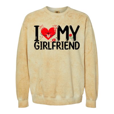 I Love My Girlfriend Colorblast Crewneck Sweatshirt