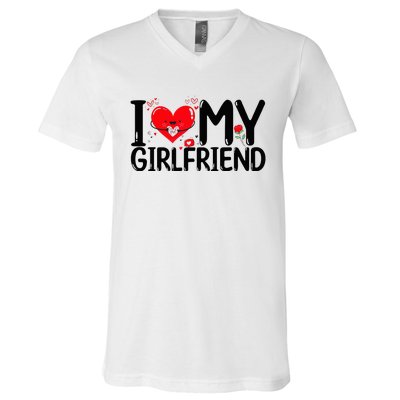 I Love My Girlfriend V-Neck T-Shirt